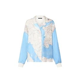 Map Print Silk Shirt - WOMEN - Ready-to-Wear  LOUIS VUITTON at Louis Vuitton